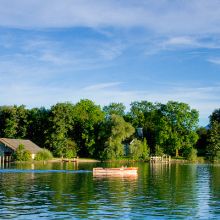 Elektroboot vor Herreninsel